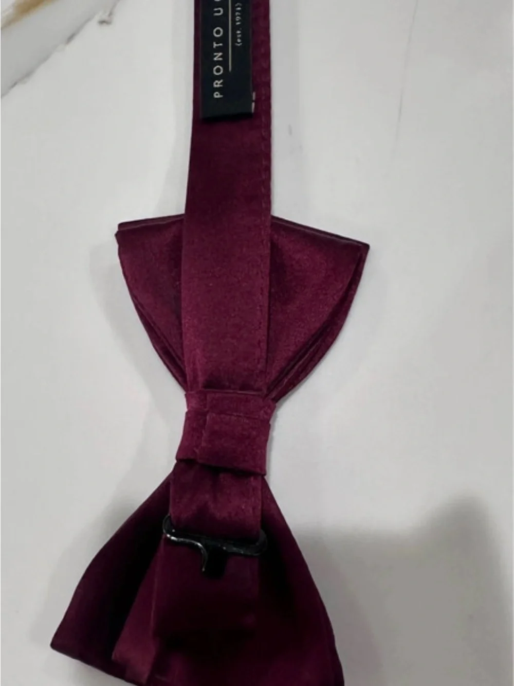 Pronto Uomo Solid Burgundy Men's Tie